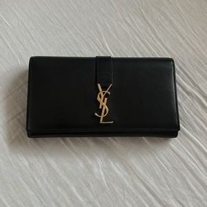 Saint Laurent YSL Flap Long Wallet Clutch